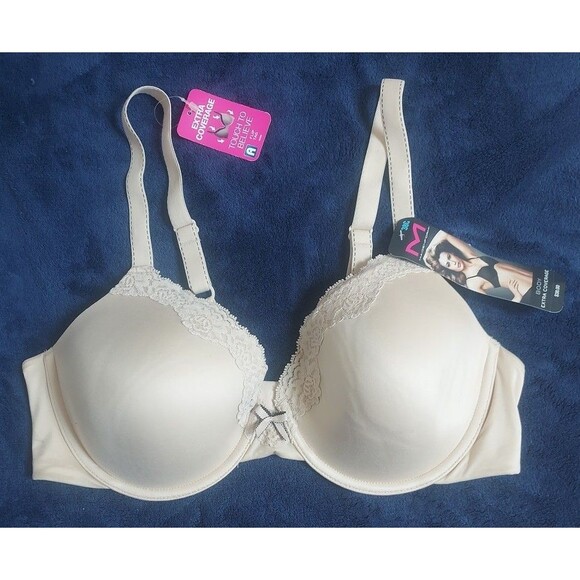 NWT Ladies Maidenform Comfort Devotion Nude Extra Body Coverage Bra Size 38C - Picture 1 of 6